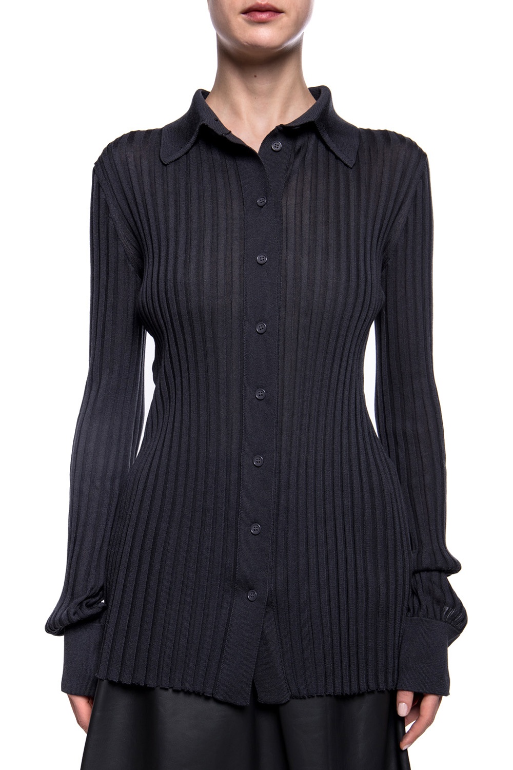 Bottega veneta discount ribbed silk top